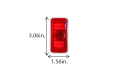 1969 QUARTER MARKER LIGHT LENS, RED